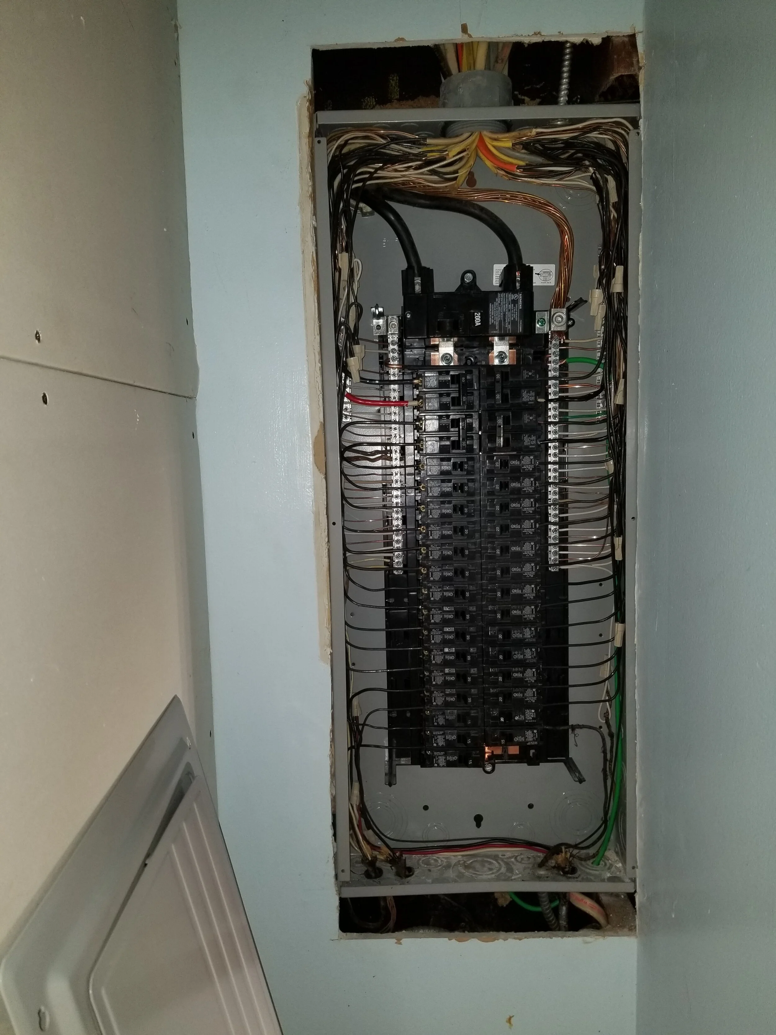 After: completed electrical work by Newman Electric