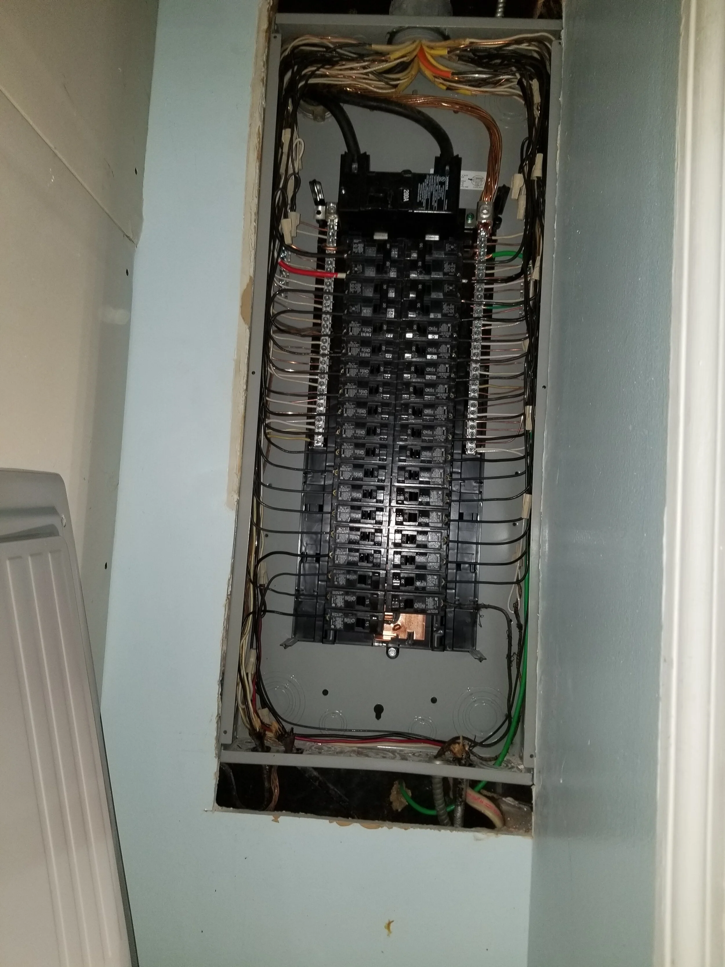 After: completed electrical work by Newman Electric
