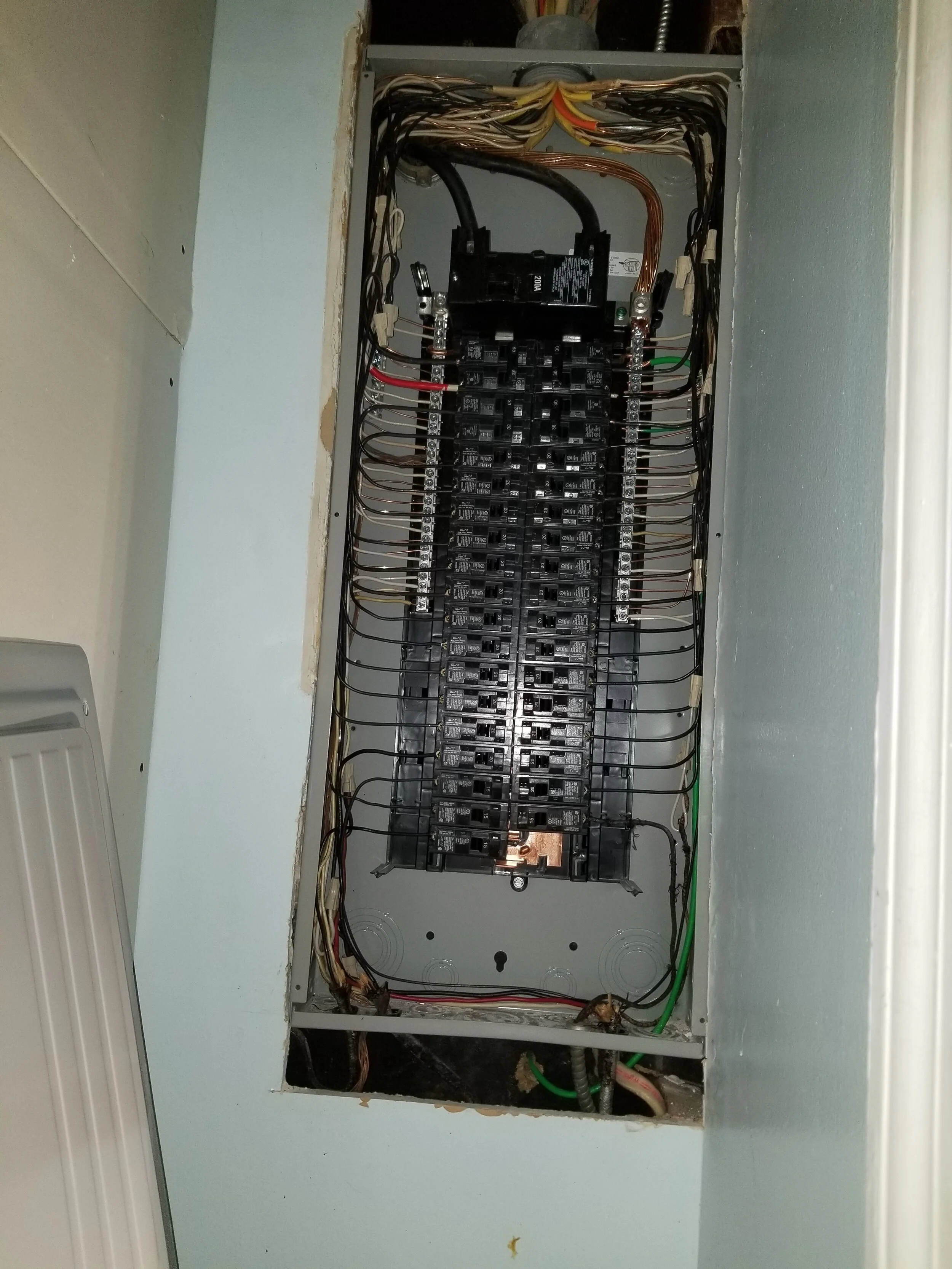 After: completed electrical work by Newman Electric