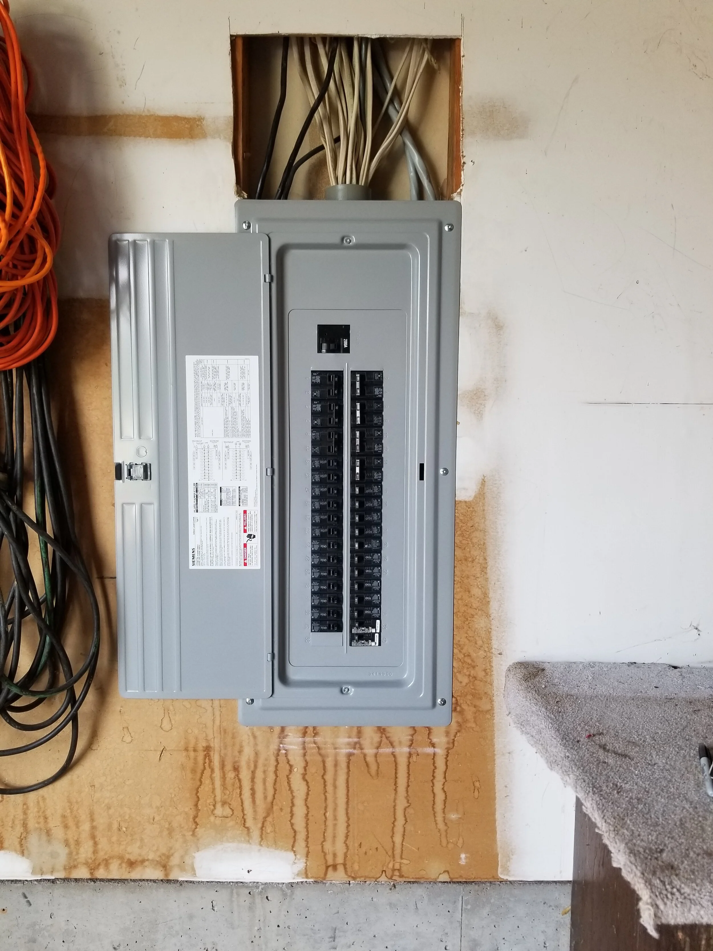 After: completed electrical work by Newman Electric