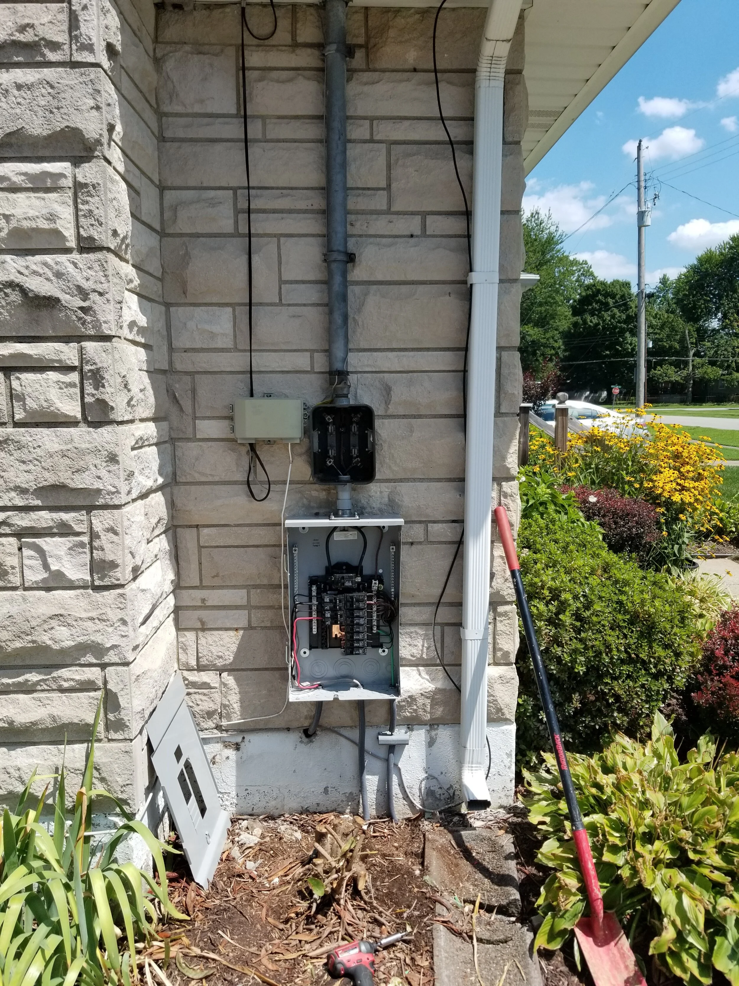 After: completed electrical work by Newman Electric