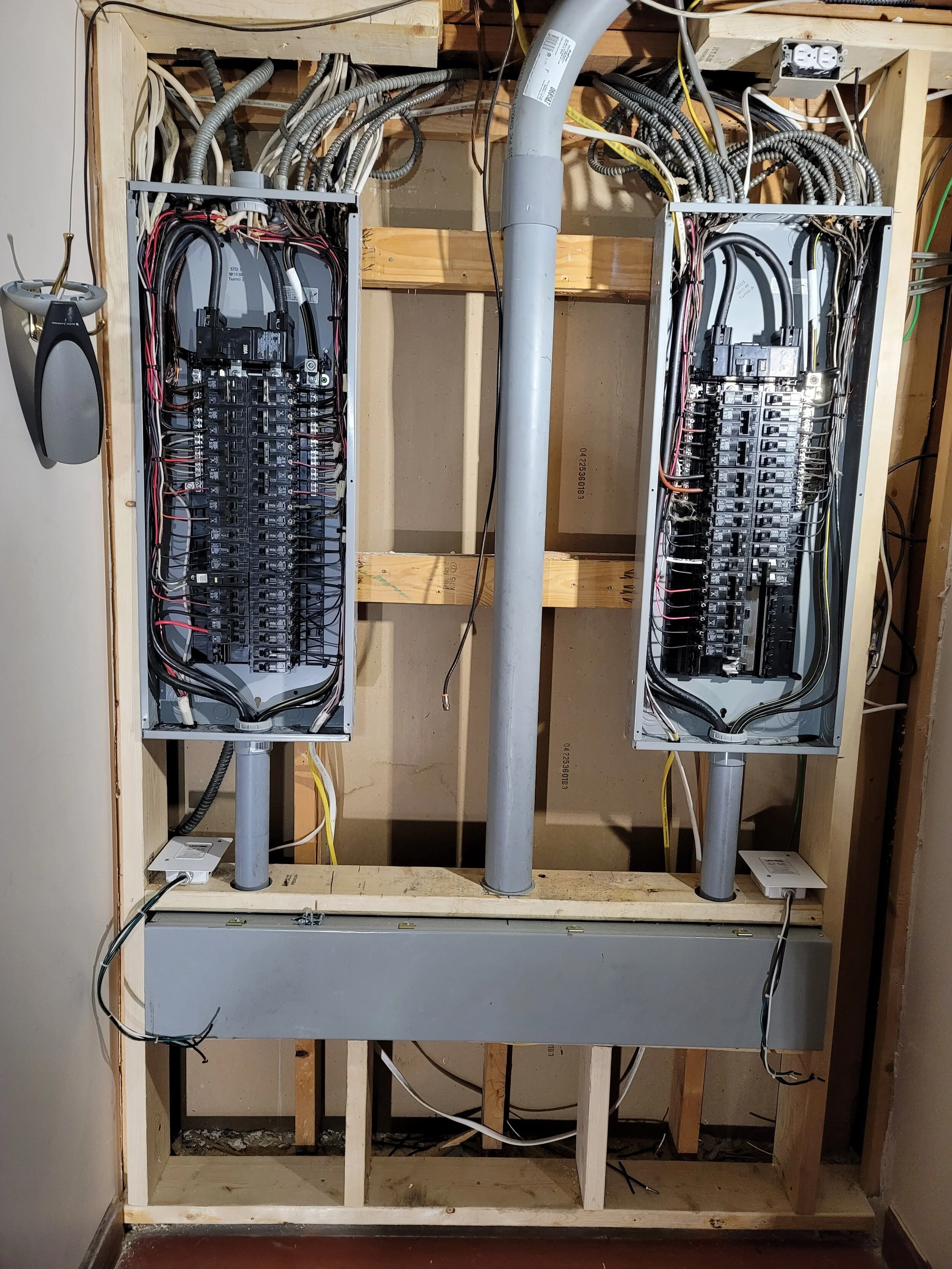 After: completed electrical work by Newman Electric
