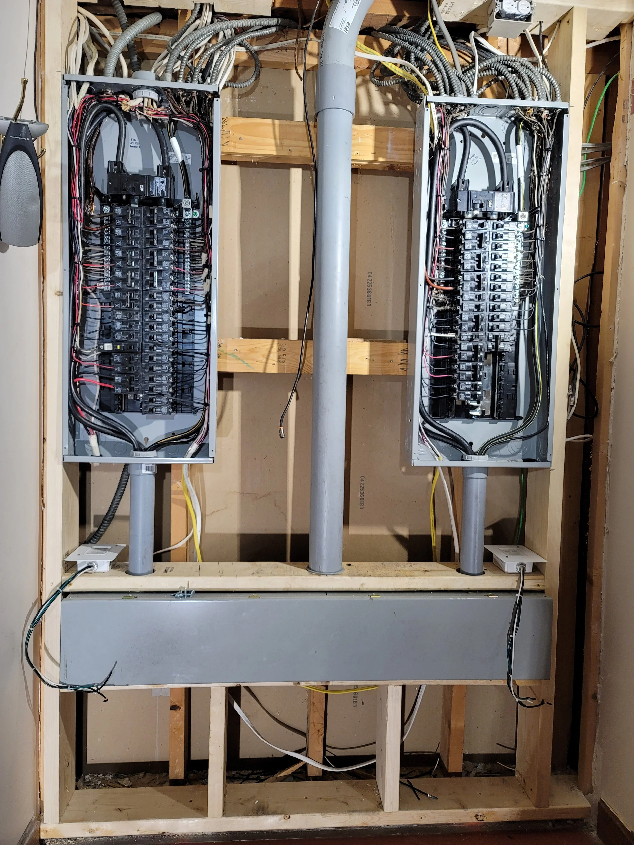 After: completed electrical work by Newman Electric